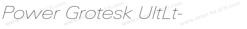 Power Grotesk UltLt字体转换